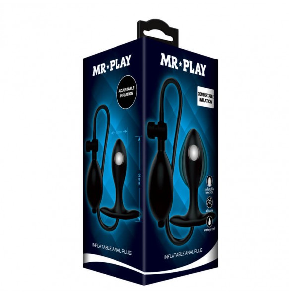 MR PLAY - Inflatable Anal Plug (Black)